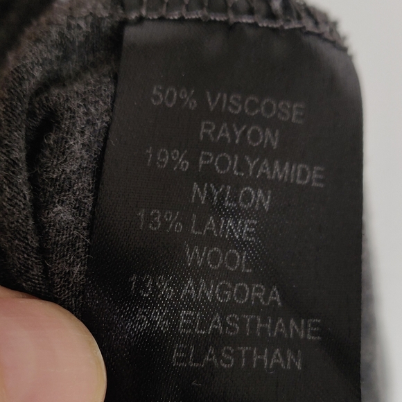 LaurenVidal (French Brand) ✳️✳️✳️ Grey Woolen Mini Dress / Long Sweater - Picture 7 of 7